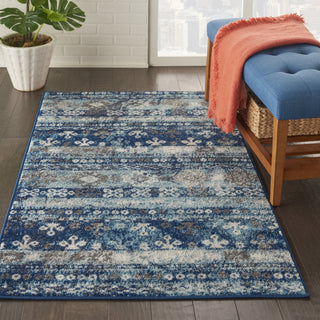 Persian Vintage PRV07 Ivory Blue Area Rug by Nourison Room Image