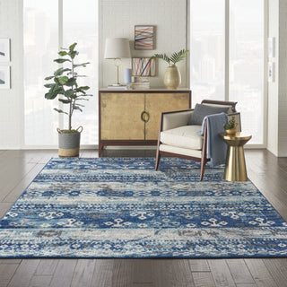 Nourison Persian Vintage PRV07 Ivory Blue Area Rug Room Image Feature