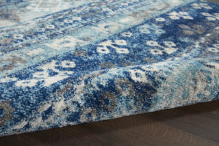 Persian Vintage PRV07 Ivory Blue Area Rug by Nourison Texture Image