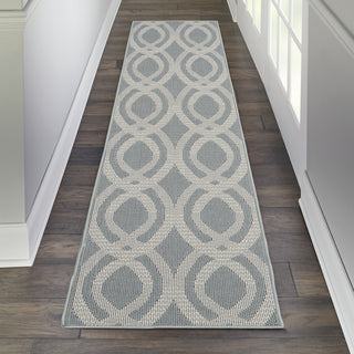 Calabas CLB05 Light Blue/Cream Area Rug by Nourison Main Image