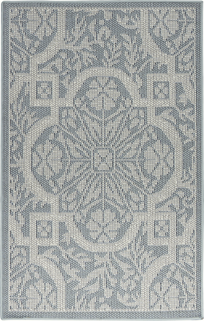 Calabas CLB02 Light Blue/Cream Area Rug by Nourison Main Image