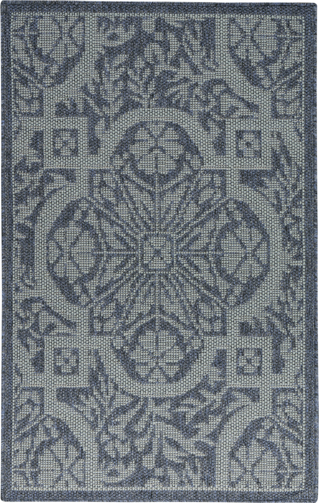 Calabas CLB02 Slate/Light Blue Area Rug by Nourison Main Image