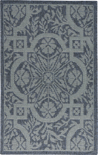 Calabas CLB02 Slate/Light Blue Area Rug by Nourison Main Image