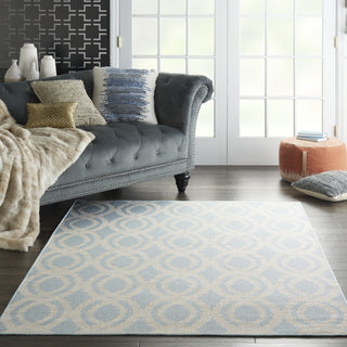 Calabas CLB05 Light Blue/Cream Area Rug by Nourison Main Image