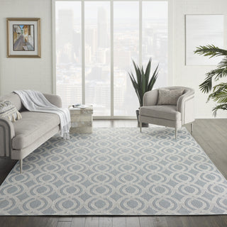 Calabas CLB05 Light Blue/Cream Area Rug by Nourison Main Image