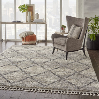 Scandinavian Shag SCN01 Ivory/Grey Area Rug by Nourison Main Image