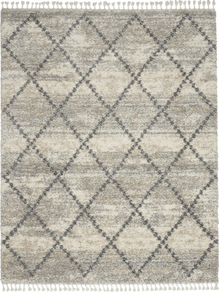 Nourison Scandinavian Shag SCN01 Ivory/Grey Area Rug main image