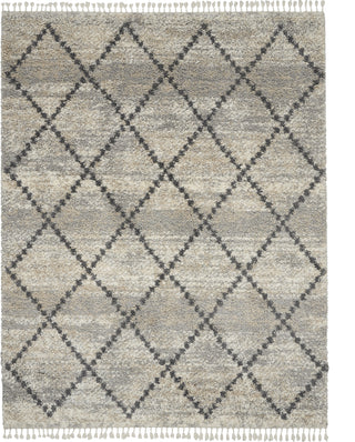 Nourison Scandinavian Shag SCN01 Silver Grey Area Rug main image