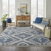 Nourison Scandinavian Shag SCN02 Denim Blue Area Rug Room Image Feature