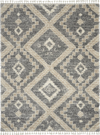 Nourison Scandinavian Shag SCN02 Grey/Ivory Area Rug main image