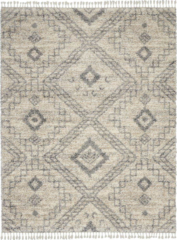 Nourison Scandinavian Shag SCN02 Ivory/Grey Area Rug main image