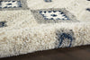 Nourison Scandinavian Shag SCN03 Ivory/Blue Area Rug Texture Image