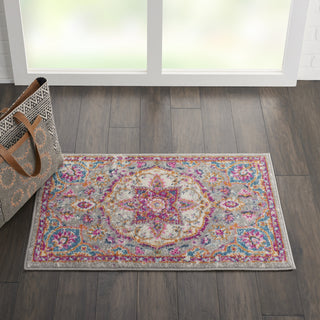 Passion PSN22 Grey/Multicolor Area Rug by Nourison Detail Image