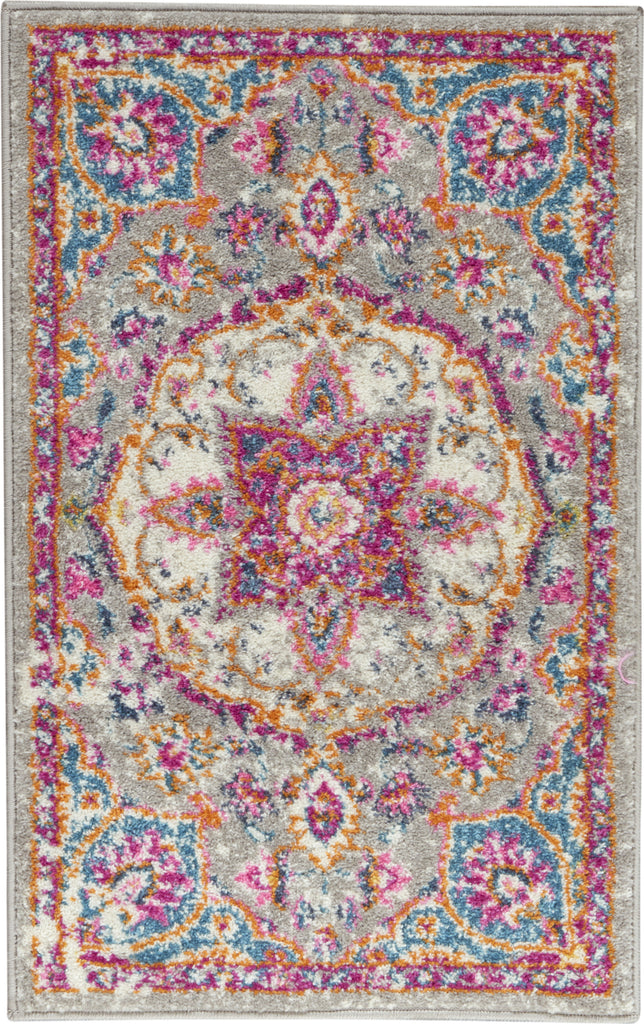 Passion PSN22 Grey/Multicolor Area Rug by Nourison main image