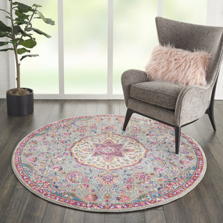 Passion PSN22 Grey/Multicolor Area Rug by Nourison Texture Image