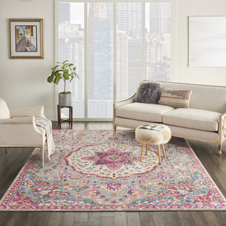 Nourison Passion PSN22 Grey/Multicolor Area Rug Texture Image Feature