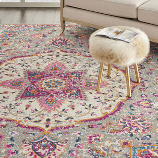 Passion PSN22 Grey/Multicolor Area Rug by Nourison Detail Image