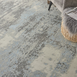 Imprints IMT02 Grey/Light Blue Area Rug by Nourison Detail Image