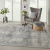 Nourison Imprints IMT02 Grey/Light Blue Area Rug Room Image Feature