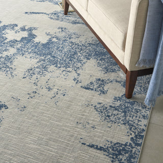 Imprints IMT03 Ivory/Light Blue Area Rug by Nourison Detail Image