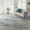 Nourison Imprints IMT03 Ivory/Light Blue Area Rug Room Image Feature