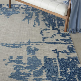 Imprints IMT04 Ivory/Blue Area Rug by Nourison Detail Image