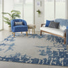 Nourison Imprints IMT04 Ivory/Blue Area Rug Room Image Feature