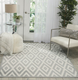 Nourison Grafix GRF18 White/Grey Area Rug Room Image