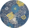 Passion PSN17 Blue Area Rug by Nourison