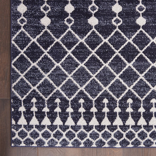 Royal Moroccan RYM03 Navy/Grey Area Rug by Nourison Corner 