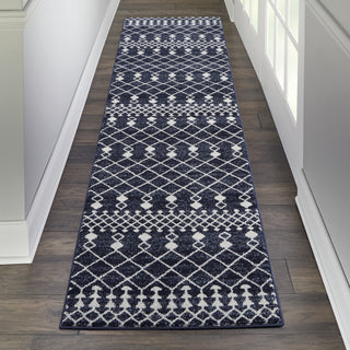 Royal Moroccan RYM03 Navy/Grey Area Rug by Nourison Room Scene 3