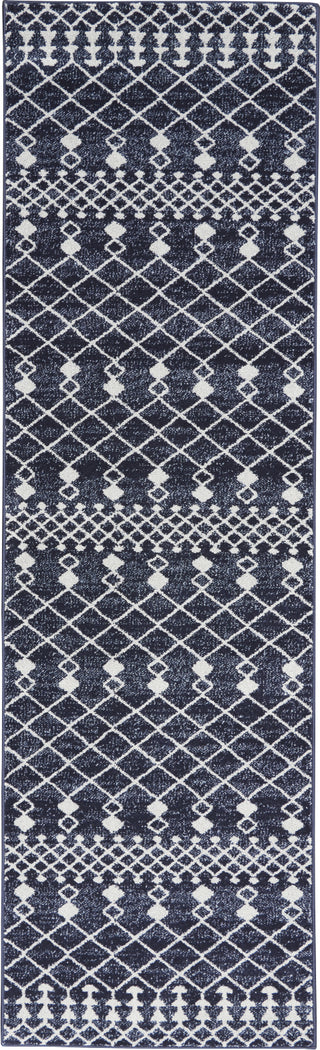 Royal Moroccan RYM03 Navy/Grey Area Rug by Nourison Runner