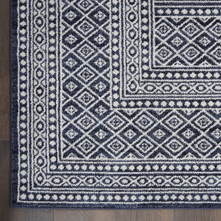 Royal Moroccan RYM04 Navy/Grey Area Rug by Nourison Corner Image