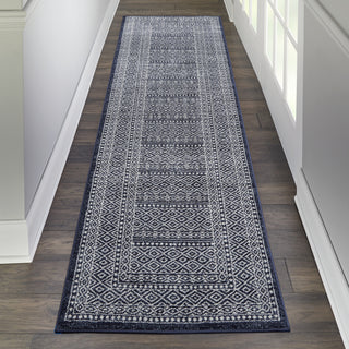 Royal Moroccan RYM04 Navy/Grey Area Rug by Nourison Room Scene 3