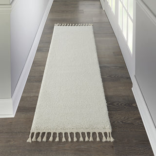 Diamond Trellis Shag DMT04 Ivory Area Rug by Nourison