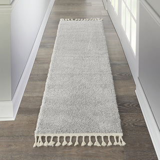 Diamond Trellis Shag DMT04 Lt Grey Area Rug by Nourison