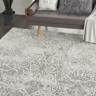 Nourison Damask DAS06 Ivory Area Rug Detail Image