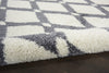 Diamond Trellis Shag DMT01 Ivory/Slate Area Rug by Nourison Room Image