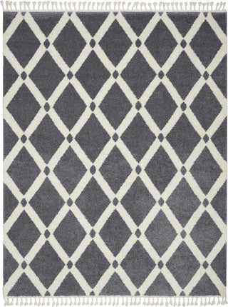 Diamond Trellis Shag DMT01 Slt/Iv Area Rug by Nourison