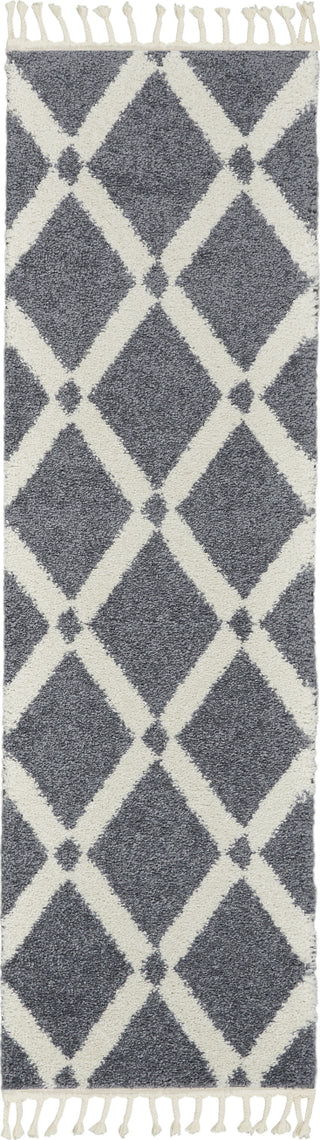 Diamond Trellis Shag DMT01 Slt/Iv Area Rug by Nourison