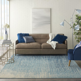 Nourison Passion PSN09 Navy/Light Blue Area Rug Room Scene Featured