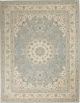 Living Treasures LI15 Aqua/Ivory Area Rug by Nourison main image