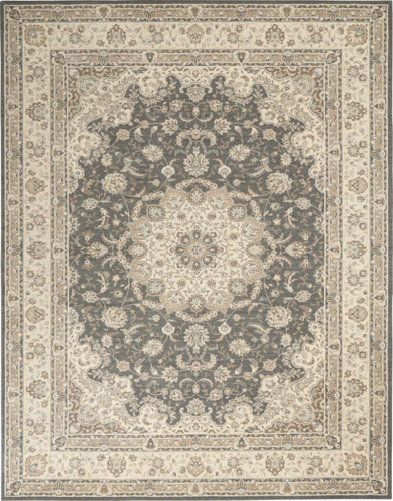 Living Treasures LI15 Grey/Ivory Area Rug by Nourison main image