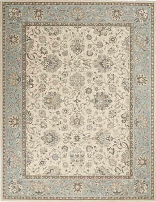 Living Treasures LI16 Ivory/Aqua Area Rug by Nourison main image