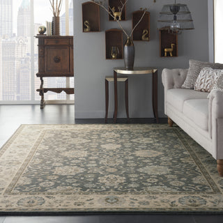 Nourison Living Treasures LI16 Grey/Ivory Area Rug Room Image Feature