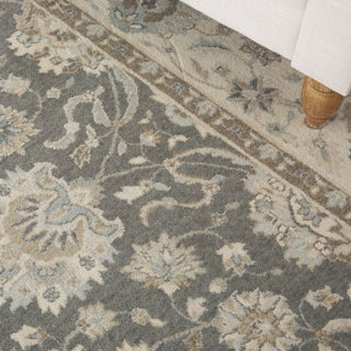 Living Treasures LI16 Grey/Ivory Area Rug by Nourison Detail Image