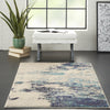 Nourison Celestial CES02 Ivory/Teal Blue Area Rug In Home 