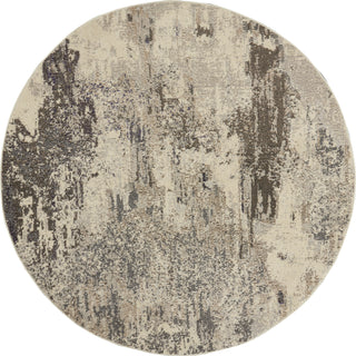 Nourison Celestial CES02 Ivory/Grey Area Rug Round