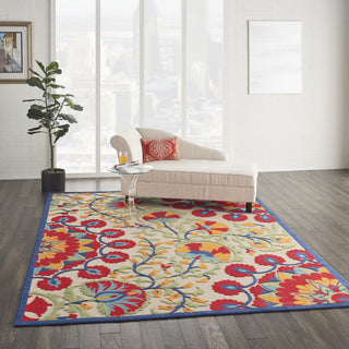 Nourison Aloha ALH20 Red/Multicolor Area Rug Room Scene Featured