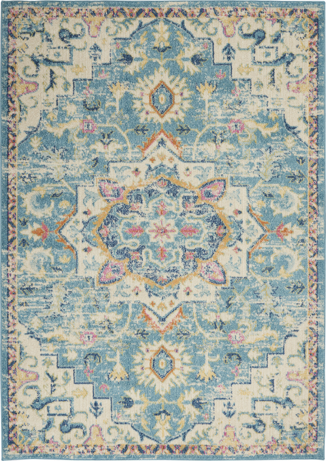 Passion PSN25 Ivory/Light Blue Area Rug by Nourison Main Image